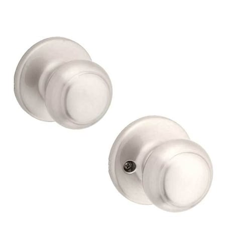 Kwikset Kwikset: Cove Passage Door Knob with Round Rose / Satin Nickel KWS-200CV-RDT-15